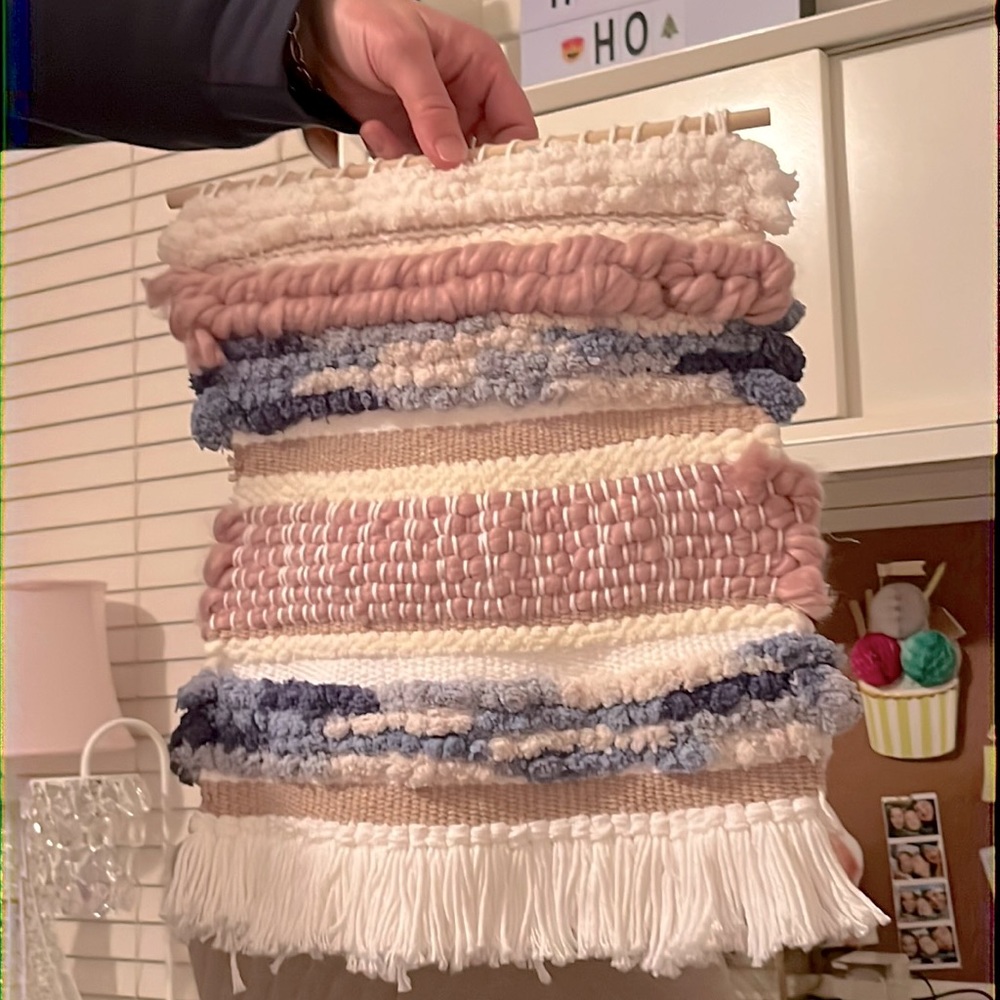 Hand made weaving! Colorful with so much texture!!!!
